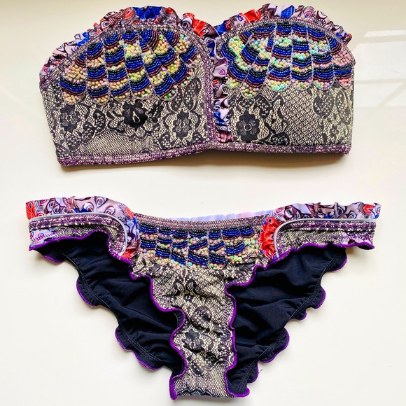 Agua Bendita Other - Agua Bendita bikini with gorgeous beaded detail